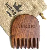 RUBAB MEN Wooden Beard Comb for Men - Made from Sheesham Wood