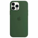 Ziome Fashion Silicone Soft Buttons,Flexible Edge,Semi Hard Shell (Velvet Lining Protection Back Panel) Solid Liquid Silicone Case for iPhone 14PRO (Green)