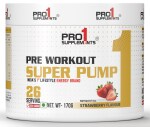 Pro1 Supplements Pre workout Super Pump Powder Strawberry Flavour 170gm