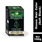 VEDICAYURVEDA SOFT BLACK HENNA HAIR COLOR, NATURAL HENNA HAIR COLOR 100g