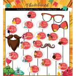 Artlik Handicrafts Baby Shower Pattern Gujrati Photo booth Props for Birthday Party (Pack of 22)