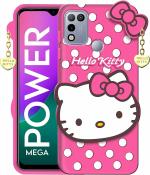 Fastship Silicone soft Hello Kitty with Pendant Case proper fit Back Cove for Infinix Hot 10 Play - Pink