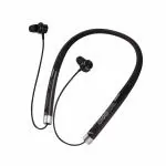 ODIO-Wireless Bluetooth Neckband Earphone with Stereo Sound, Magnetic Earbuds, Bluetooth Version 5.0 and Up to 12H Playback Active -Black