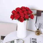 Elemntl Artificial Red Rose Flower Sticks (Pack of 6)