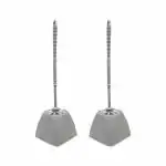 Gluman Grey Plastic Toilet Brush Set of 2