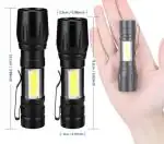 ShopGlobal PL-006 3 Watt Rechargeable Powerful mini pocket Torch light Torch (Black, 10 cm, Rechargeable)