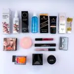 Rose Leaf High Coverage Foundation, Primer, Compact, Beauty Blender, Eyelashes, Concealer, Loose Powder, Lipstick, Makeup Fixer, Makeup Remover (Set Of 10)