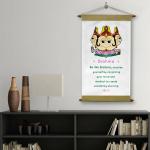 Indigifts Diwali Gifts for Family/ Office Colleagues/ Friends - Be Like Brahma Printed Scroll Card 17x9.5 Inches - India Souvenir Gifts, Religious Diwali Gift Items, Farewell Gift, Lord Brahma Poster