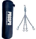 Prospo Punching Bag, Boxing Bag, Rough SRF Punching Bag (36inch) Unfilled with Super Strong Hanging Chain