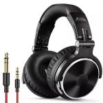 kh DJ Stereo Headphone Wired Over Ear Headphones Studio Monitor & Mixing DJ Stereo Headsets 1/4 to 3.5mm Audio Jack for AMP Computer Recording Phone Piano Guitar Laptop