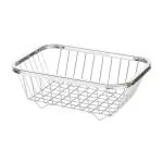 Home Core Stainless Steel Square Fruit Basket | Fruits Basket for Dining Table | Fruit & Vegetables Basket | Size - Length - 35cm , Width - 30cm , Height - 12cm)