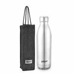 pexpo 1800ml 24 Hrs Hot and Cold Water Bottle with Jute-bag Vacuum Insulated Electro Flask (Pack of 1, Silver, Steel)