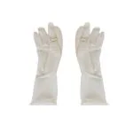 Mowell Latex Examination Hand Gloves, Medical Disposable Gloves Sterile and Less Powdered, White, Surgical Gloves, Size: 6.5