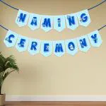 Zyozique Naming Ceremony Blue Banner, Naming Ceremony Decorations Banner