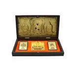 Goldgiftideas 24k Gold Plated Tirupati Balaji And Padmavathi Lakshmi Photo Frame With Charan Paduka