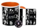 NH10 DESIGNS BTS Printed Mug, BTS Coaster & BTS Keychain Gift for Girls Boys Friends Birthday Gift Tea Coffee Mug 350ml, Music Band V Suga J-Hope Jungkook, (Pack of 3) (BN3OMCK5)