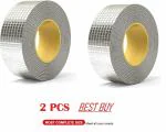 Madric Leakage Repair Waterproof Tape for Pipe Leakage Roof Water Leakage Solution Aluminium Foil Tape Waterproof Adhesive Tape Sealing Butyl Rubber Tape for Leakage (5CM*5M (PACK OF 2)