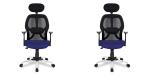 SAVYA HOME Apollo High Back Multicolor Alloy Steel Office Chair (51 x 52 cm) (pack of 2)