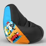 ComfyBean Bag with Beans Filled 3XL- Official: Honey Bunny Bean Bags - For Young Adults - Max User Height : 5-5.8 Ft.-Weight : 60-70 Kgs(Model: Printed - Honey Bunny-honey bunny - Art 16 - bLACK)