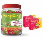 Mango Zing [ 2022 HoReCa Award Winning Fruit Bar ] - Mango Elachi Spicy Fruit Bar - Crafted with Tangy Mango bits - Pack of 50 - Ready to eat Snack- Free 2 X 10's Pack with 50's Pack