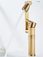SANIKART Antique Washbasin Faucet Hot and Cold Universal Swivel Basin Tap