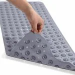 SRJMH Anti Skid Mat for Bathroom Floor Bathroom Anti Slip Mat with Suction Cups & Drain Holes