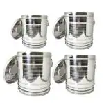 BH BARTAN HUB Stainless Steel Large Rice/Flour(Aata) Container /Storage Set of 4 (Dishwasher Safe , 10 KG, 15 KG ,25 KG, 30 KG )