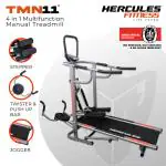 Hercules Fitness Manual Treadmill - 4 Function
