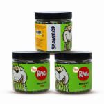 Waggy Zone x Ranch Dog Dental Care Treats for All Life Stage Dog, Dog Chew Sticks Seaweed Flavour 220 Grams (Pack of 3)