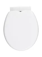 BLUECERA Polypropylene Toilet Seat Cover | PVC Toilet Seat Cover Commode with Cover | Commode Seat For Toilet | Noise Proof Toilet Seat Cover | Sleek Design Easy Installation (White)