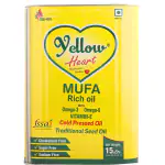 Yellow Heart Cold Pressed Yellow Mustard Oil 15 Liter Tin Cold Pressed Sarson Oil | Cooking Oil | Unrefined Oil