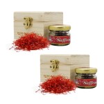 Mr.Kool Organic Kashmir Saffron Wooden Box 1 gm. Pack Of 2 Combo.