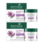 Biotique Saffron Youth Anti-Ageing Cream, 50g (Pack of 2)