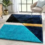 Shag Weaving Carpet Multicolor Polyester Carpet (3 X5 ft, Rectangle)