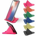 AMS 6 PCS Tabletop Mobile Accessories Universal Portable Three-Sided Pyramid Shape Desktop/Table Mobile Holder Stand - Anti Slip, Multi Angle (Any Color)