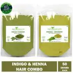 Shudh Online Indigo and Henna Powder (50g each - 100g) Organic for Hair Colour, Avuri and Mehandi, Neela Amari, Natural Mehndi, Neel Patti, Neelayamari, Neli Aku