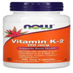 NOW Foods, Vitamin K-2, 100 mcg, 100 Veg Capsules