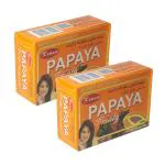 Queue Renew Papaya Fruity Skin Whitening Soap (Pack of 2)