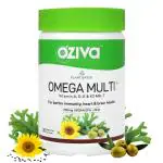 OZiva Plant Based Omega Multi (Vegan Omega 3, 200mg EPA + DHA & Multivitamins), Better Immunity, Brain & Heart Health, Certified Clean & Vegan, 30 capsules