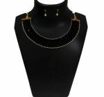 JAYA VISION ENTERPRISES Black Crystal beaded with Pearl Beautiful Choker-tg80