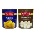 Yuvraj sweets Rajbhog & white cham cham combo pack (1 kg x 2 ) pack
