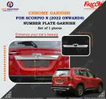 FALCON CAR NUMBER PLATE CHROME GARNISH FOR SCORPIO N 2022