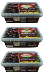 SAHARA DATES black dates pack of 3 500g