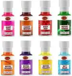 RED CLIFF Edible Oil Candy Color RED+PINK+BROWN+YELLOW+ORANGE+BLUE+GREEN+PURPLE (320 ml, Pack of 8)