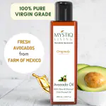 Mystiq Living - Avocado oil (100% Pure & Cold Pressed) for Hair, Skin and Face | Avocado Hair Oil for Hair Growth, Moisturizing Skin ,100% Pure & Natural -200 ML