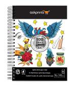 Askprints Acrylic A4 Premium Sketch Book, Spiral Bound, 100 Sheets (120G/M2), Acid-Free Drawing Paper, Ideal For Kids, Teens & Adults.
