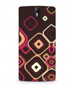 Bhai Cover OnePlus 1 Square in Box Pattern Mobile Back Case Cover