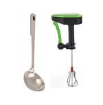 FIRST FRONT Stainless Steel Kitchen Tools Chamcha With Hand Blender Multicolour, (Pack of 2)