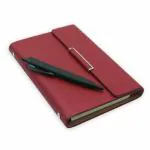 COI Business Faux Leather Undated Planner / Diary With Pen (Crimson Red)