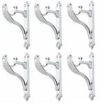 LEEZEN ARCHITECTURAL HARDWARE Silver Aluminium Curtain Bracket ( PARDA Support) for Door and Window Accessories Fitting for Bedroom and Kitchen Area for 1 Inch Curtain Rod (Pack of 3 Set, SILVER)
